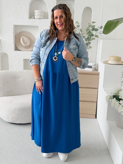 Šaty Sunny Comfort do 5XL - královsky modré