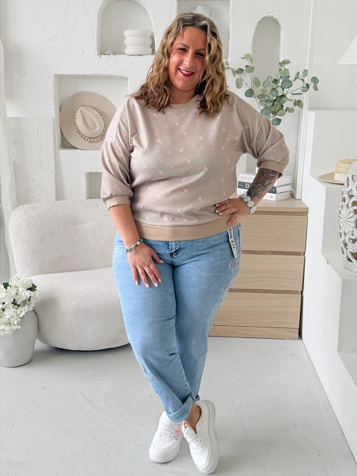 Máslová mikina Romance do 3XL - fango