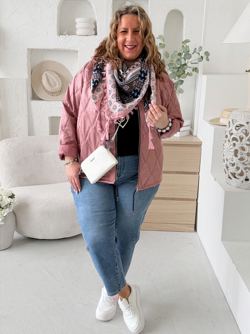 Šátek Boho růžový