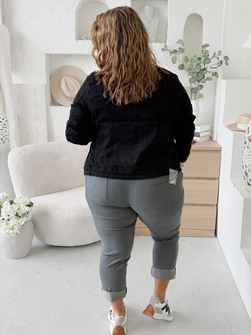HIT!!! Superstrečové kalhoty Stella do 4XL - (denim modré)