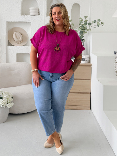 Dirkované tričko Etnies s náhrdelníkem do 4XL - ostružina