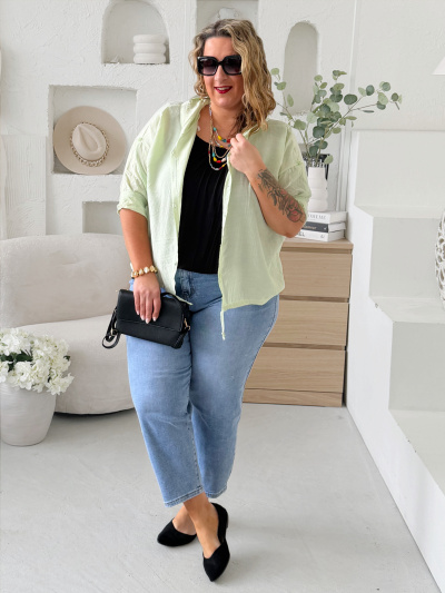 Lehounká bundička Golie do 3XL - limetka