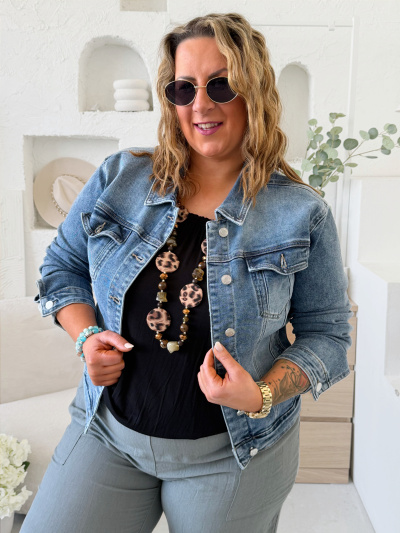 Džínová bunda Ruby Denim až na 4XL