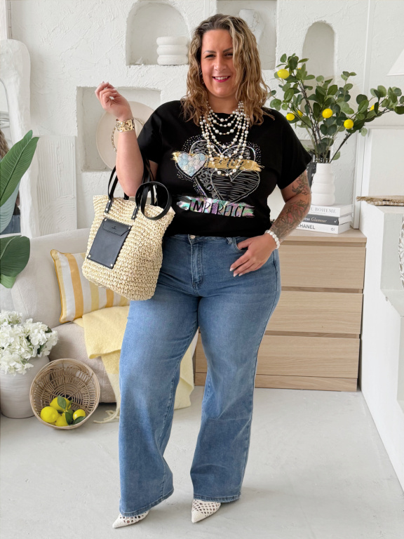 Rovné džíny Wide Leg Pearl do 4XL