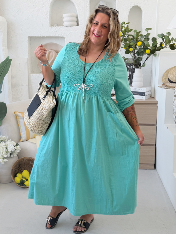 Šaty Exclusive Romance do 4XL - mint