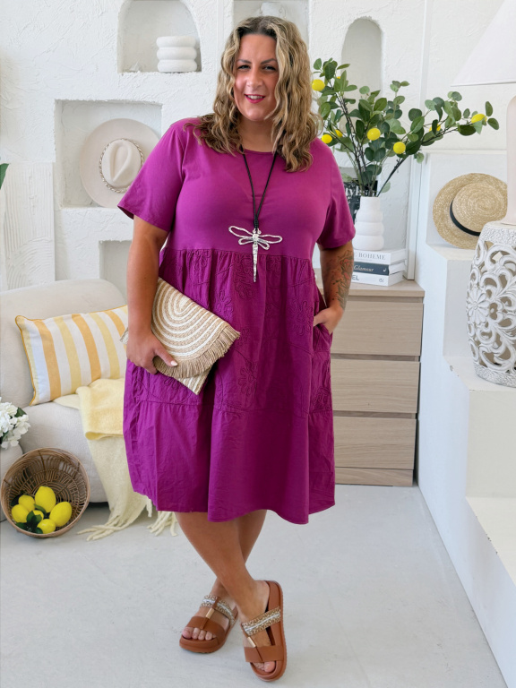 Náhrdelník na kůži VÁŽKA velká