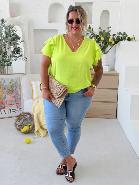 Halenkové tričko Modish do 3XL neon