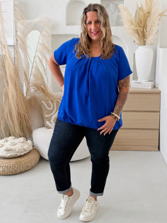 Halenka Miu do 4XL - královsky modrá