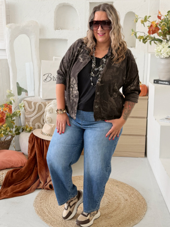 Manšestrová košile Limba do 3XL - čokoláda