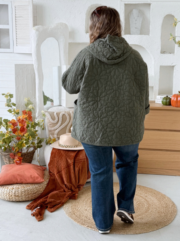Podzimní prošívaná bunda Jolly do 4XL - khaki