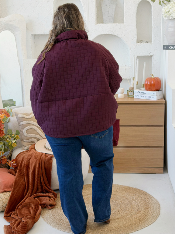 Bunda Trendy Baloon do 4XL - víno