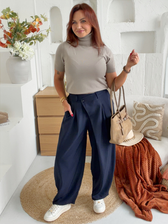 Elegantní kalhoty Bjorn do 2XL - tmavě modré