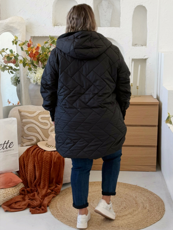 Přechodová - zimní bunda do 6XL - černá
