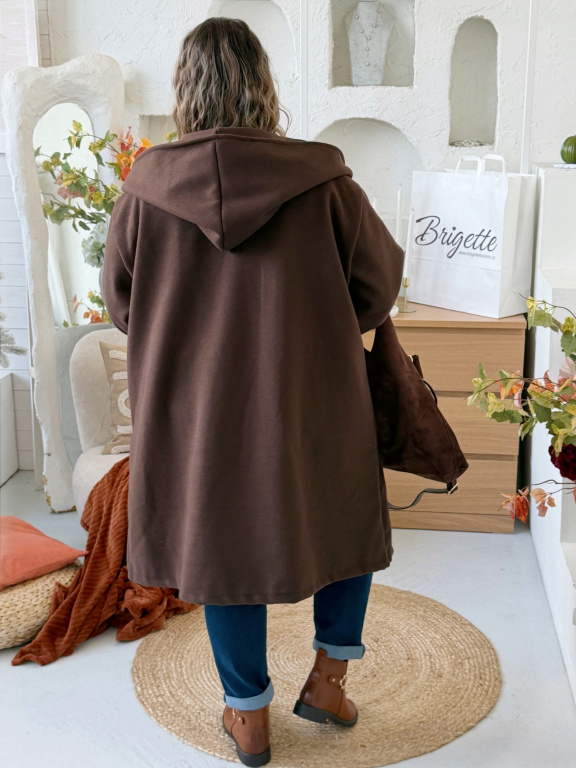 Oversize kabát Margot do 5XL - krémový