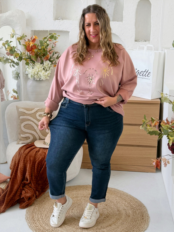 Elastické džíny Mom fit Lisa do 4XL 