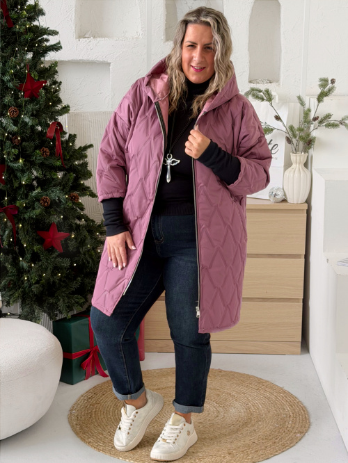 Přechodová bunda Marlen do 3XL - růžová