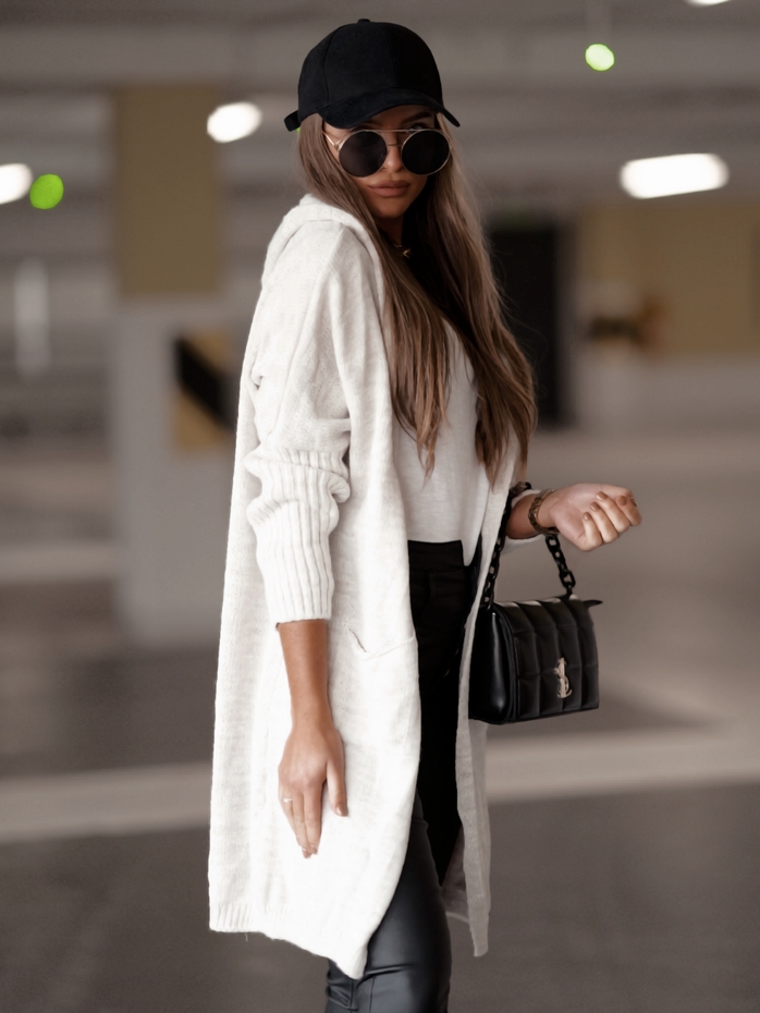 Cardigan Love Back béžový