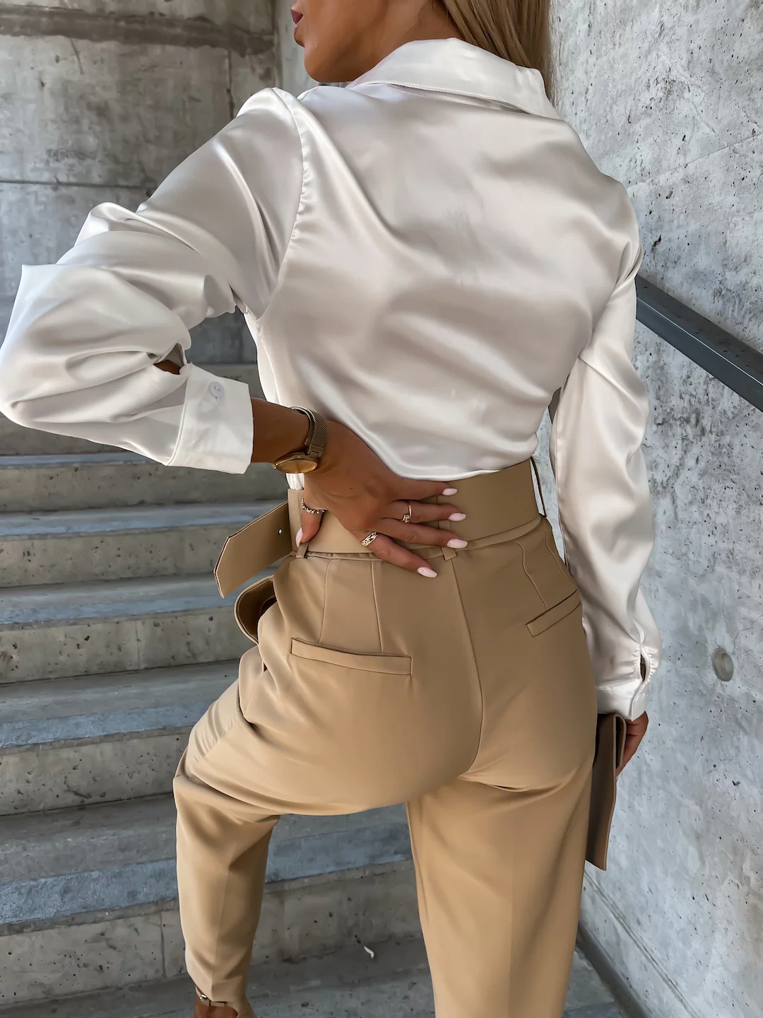 Kalhoty Elegance béžové