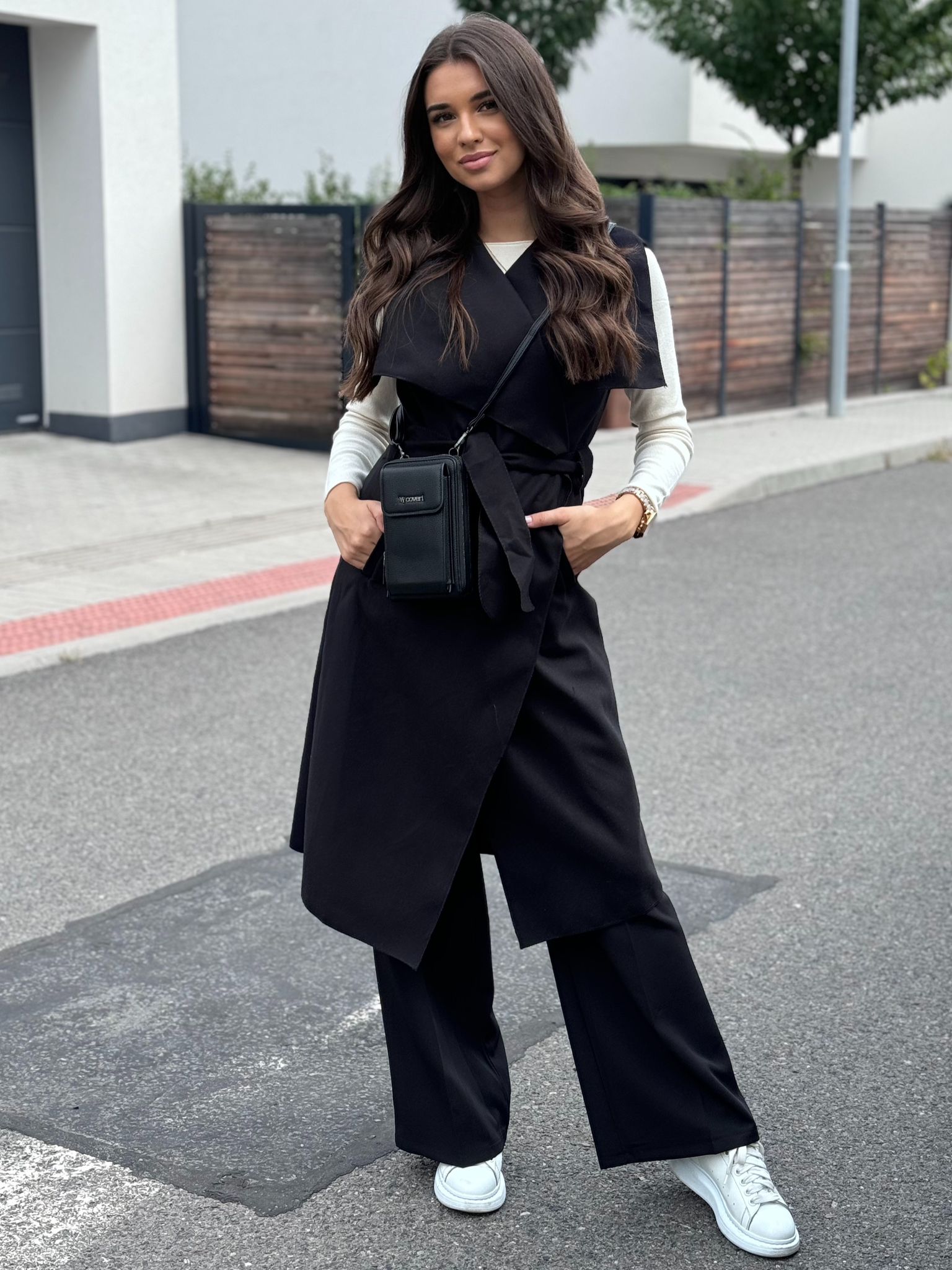 Crossbody peněženka černá