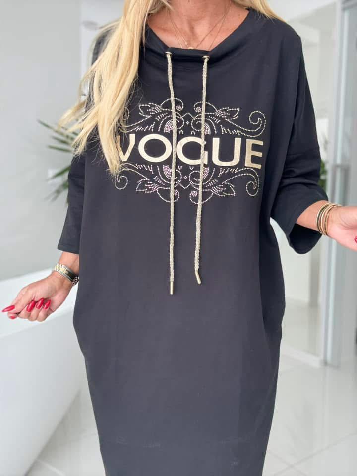 Oversize šaty Vogue černé