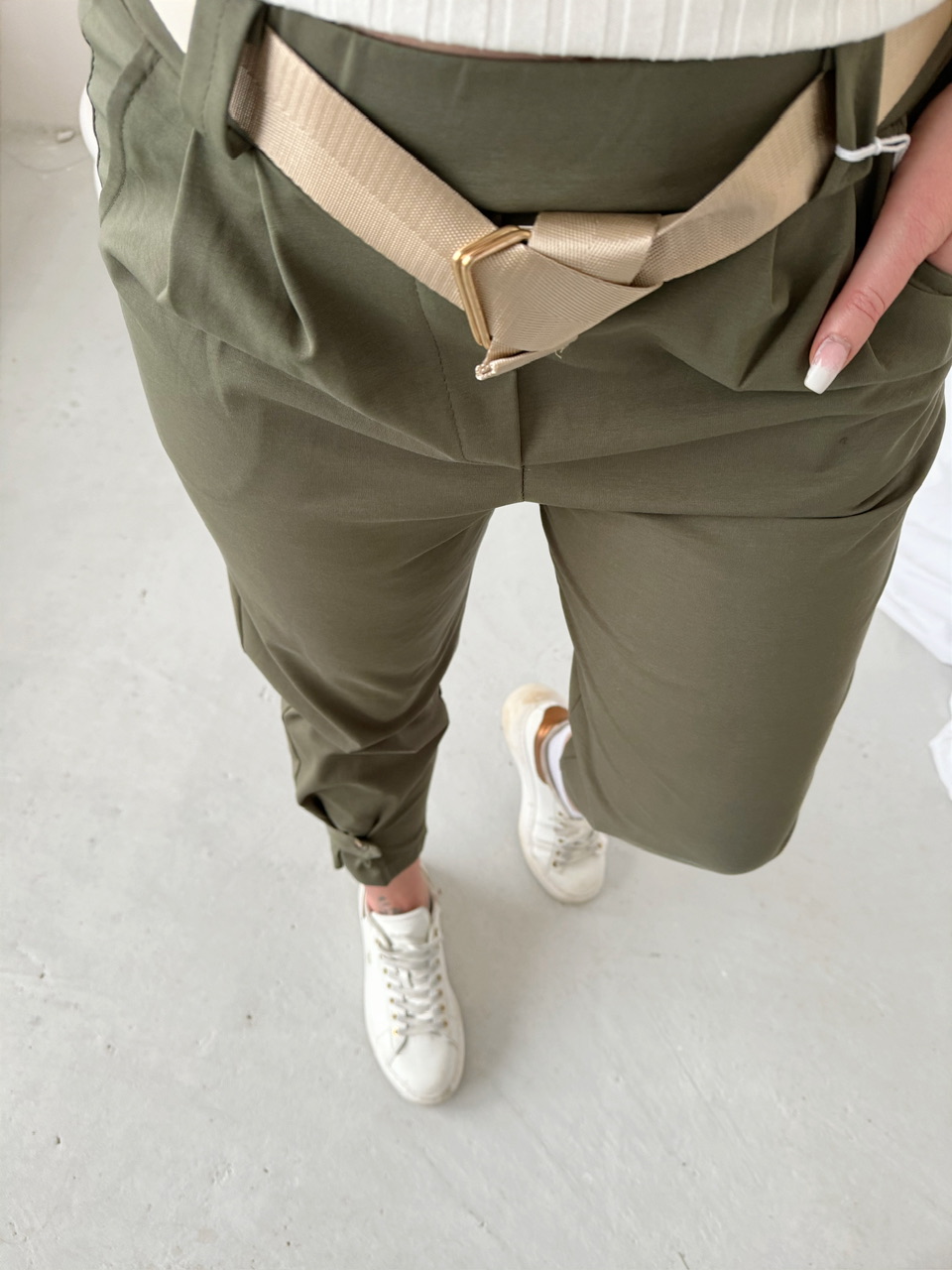 Volnočasové kalhoty Megany khaki