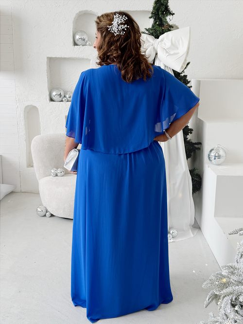 Plesové šaty Isabel do 4XL královsky modré