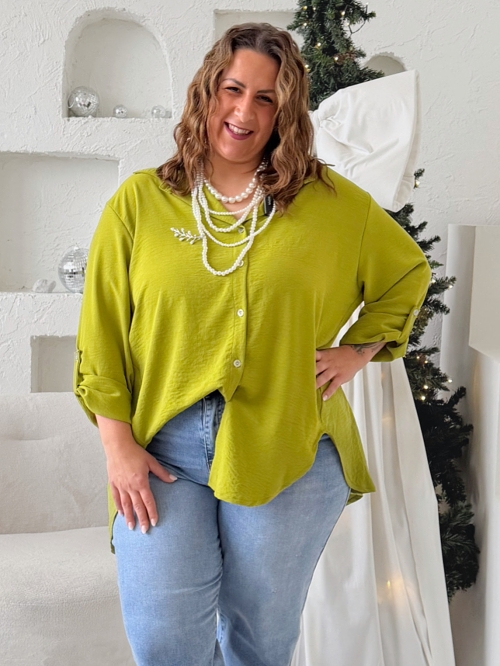 Košile Linda do 4XL - limetka