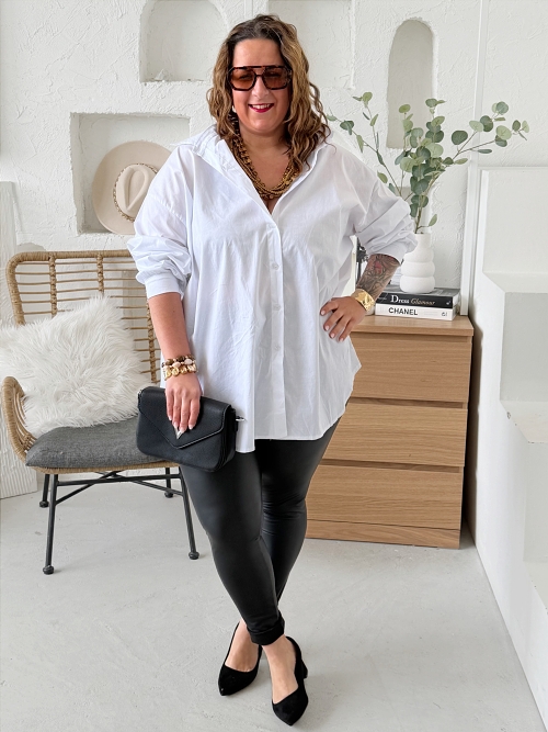Oversize bílá košile do 4XL