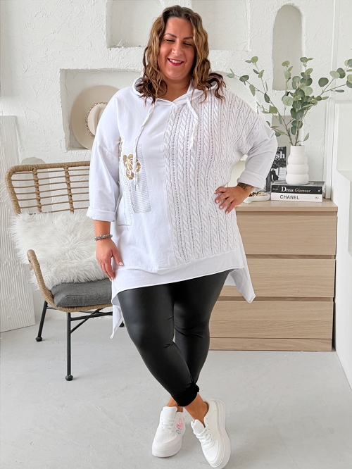 Tunikové šaty Cop do 4XL bílé