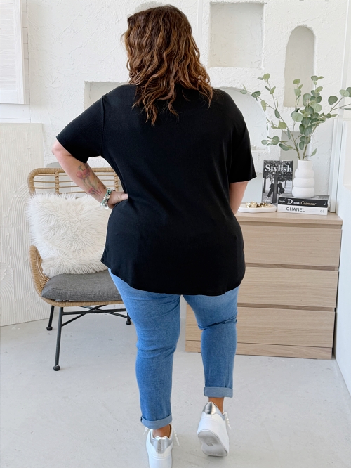 Stylové tričko Robin do 4XL - černá 