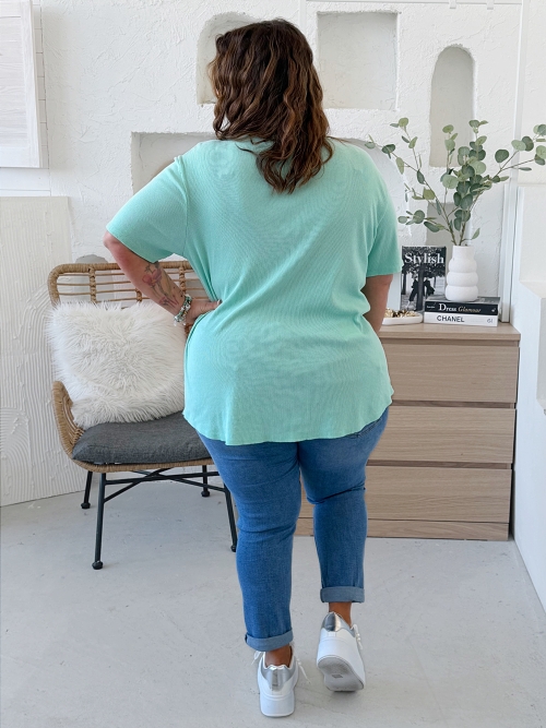 Stylové tričko Robin do 4XL - mintová 