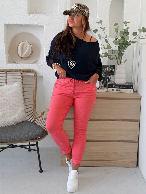 Svetr Lucy do 4XL - tmavě modrý