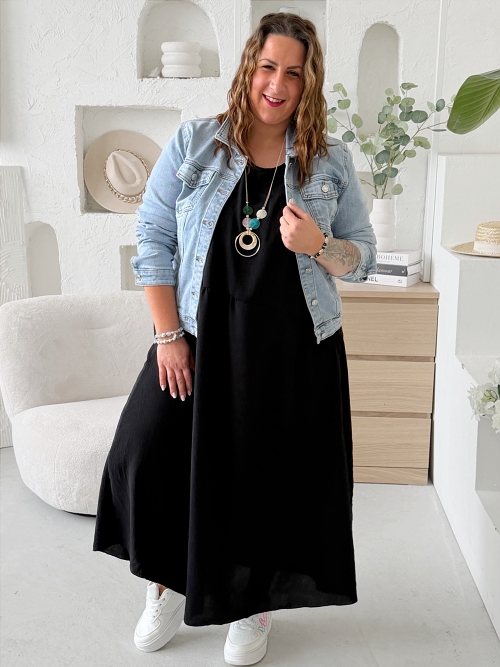 Šaty Sunny Comfort do 5XL - černé