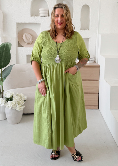 Šaty Exclusive Romance do 4XL - limetka