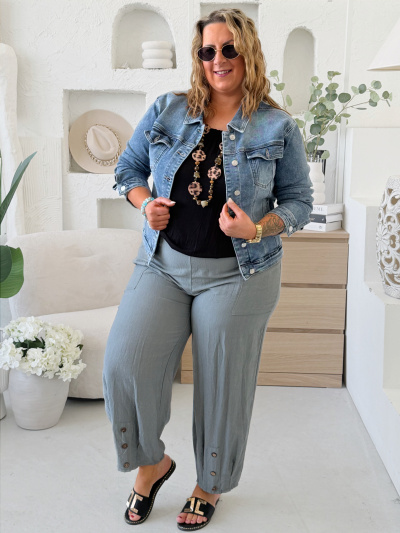 Kalhoty Palermo do 3XL velikosti šedé 