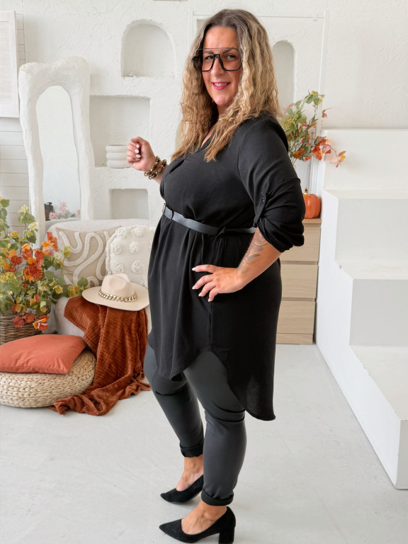 Tunikové šaty Bella do 3XL - černé