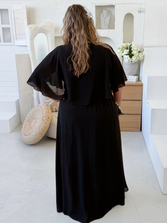 Plesové společenské šaty Aria do 3XL - černé