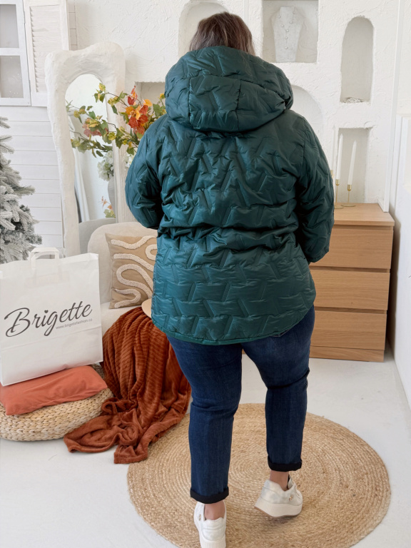 Přechodová bunda Trendy do 3XL - smaragdová