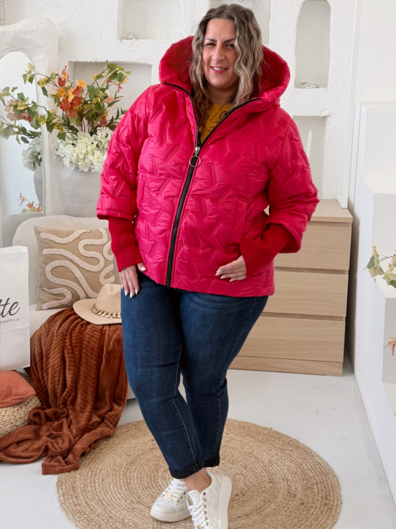 Přechodová bunda Trendy do 3XL - červená