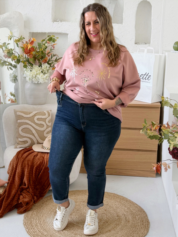 Elastické džíny Mom fit Lisa do 4XL 