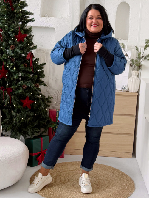 Přechodová bunda Marlen do 3XL - modrá