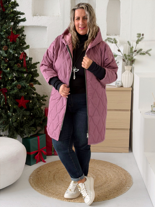 Přechodová bunda Marlen do 3XL - růžová