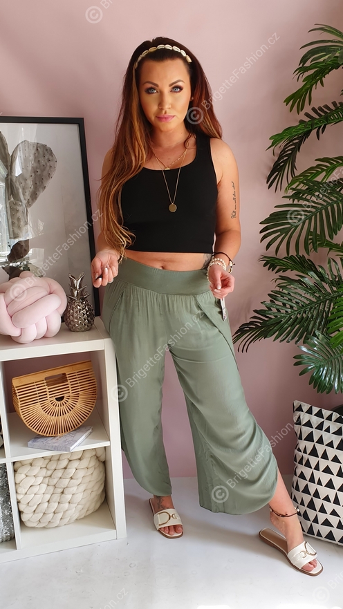 Kalhoty Shakira - khaki