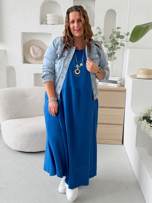 Šaty Sunny Comfort do 5XL - královsky modré