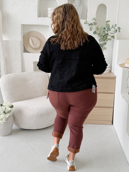 Džínová bunda Crystal černá 