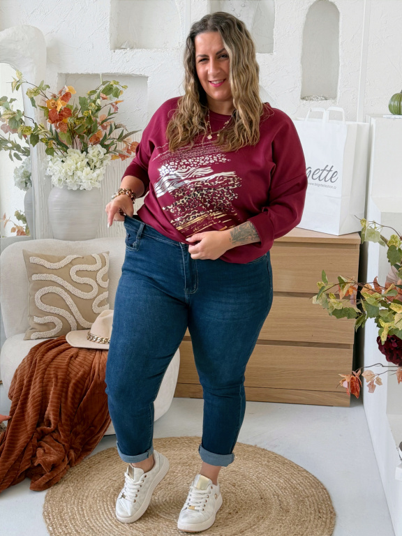 Elastické džíny Mom fit Emily do 4XL 