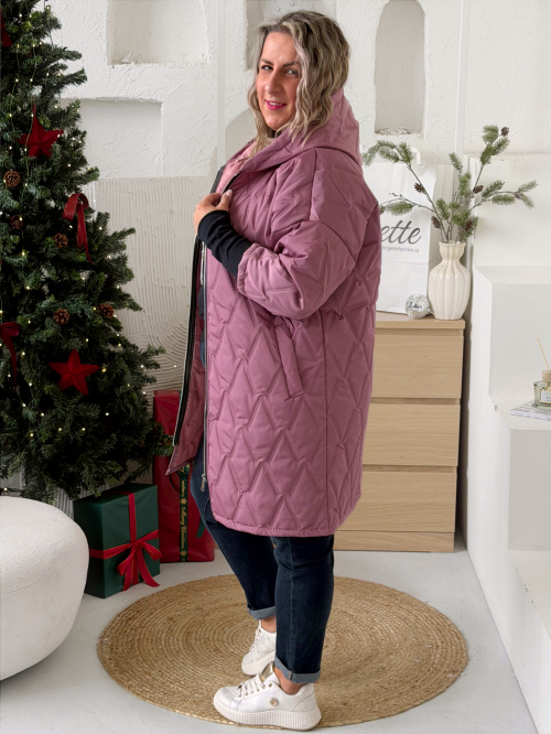 Přechodová bunda Marlen do 3XL - růžová