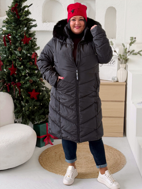 Zimní kabátová bunda Sporty do 7XL - černá