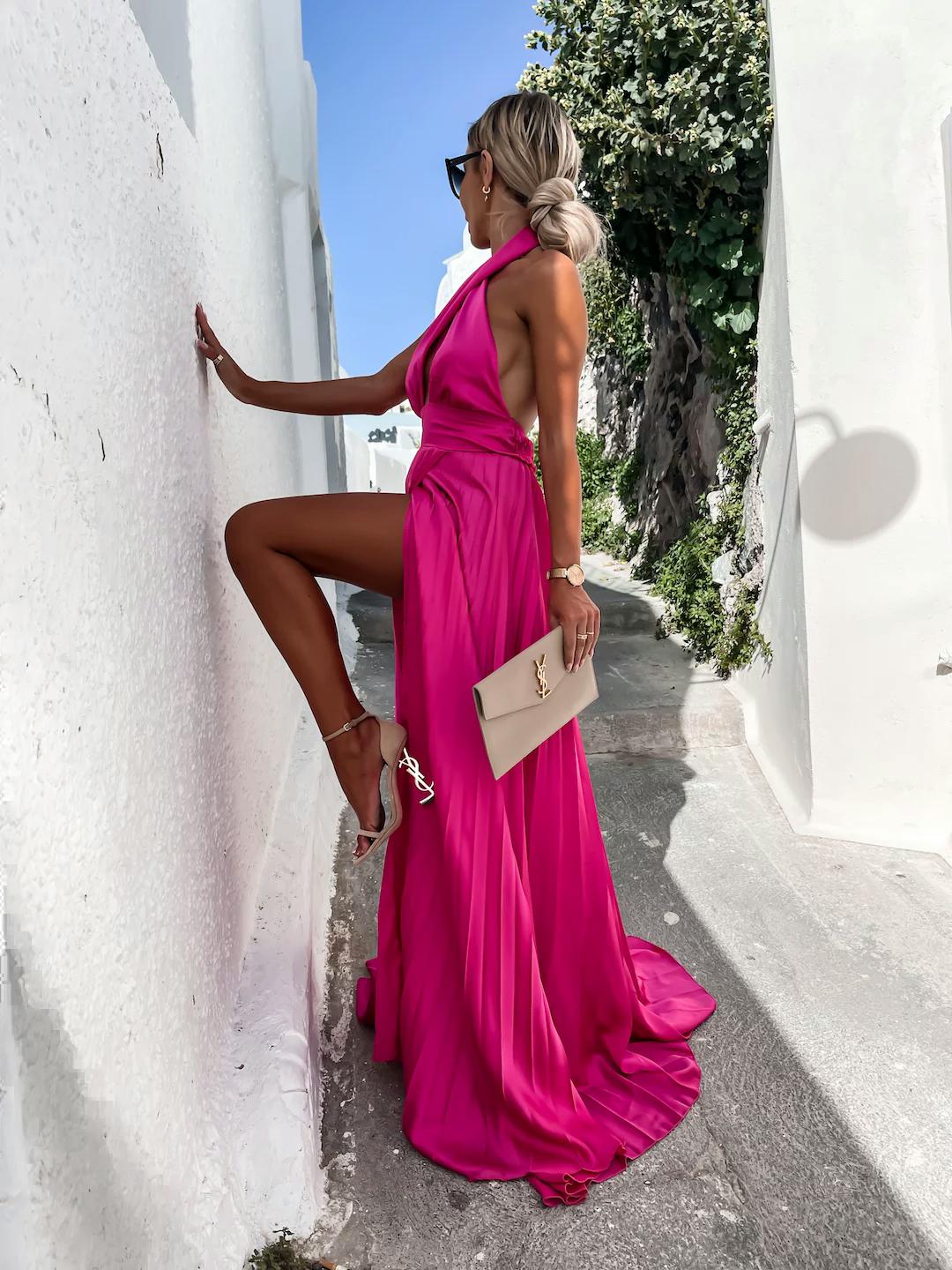 Maxi šaty Marilyn fuchsia