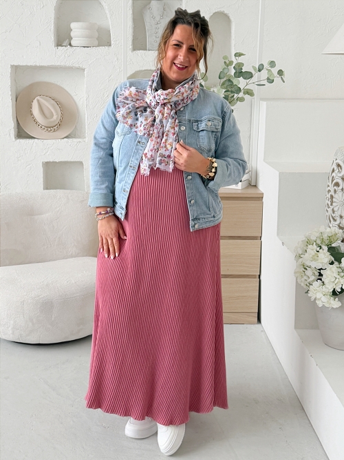 Šaty Perfect Feel do 5XL - starorůžové